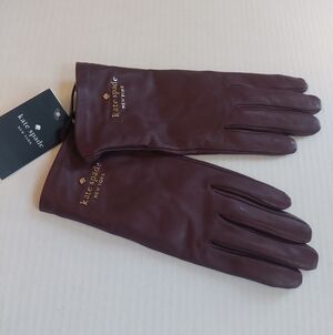 New With Tags Burgundy KATE SPADE Leather GLOVES